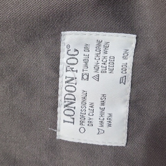 London Fog men's Removable Liner Double Breast Long Brown Trench Coat 42R warm - Picture 8 of 16